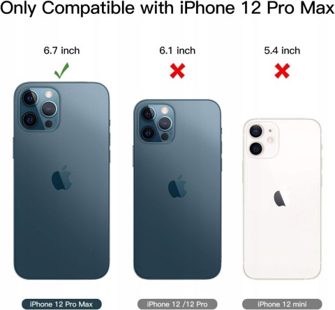 ETUI APPLE IPHONE 12 PRO MAX CZARNE PRZEŹROCZYSTE PLECKI