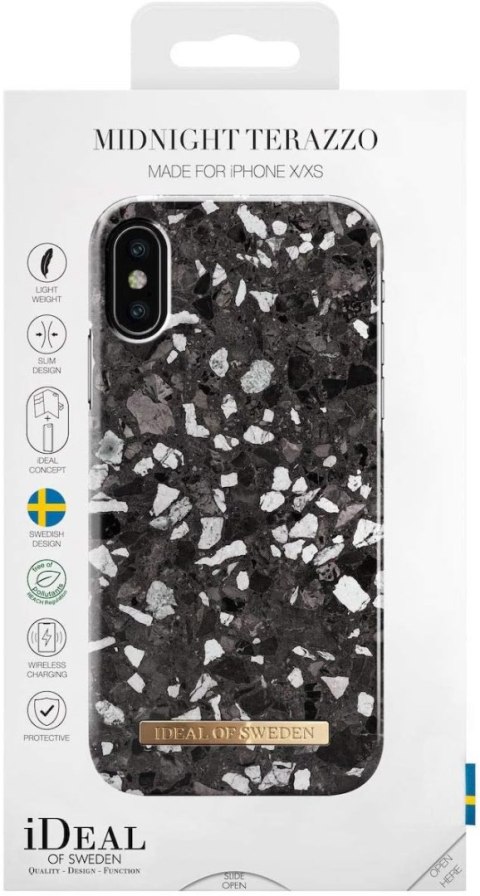 ETUI APPLE IPHONE X/IPHONE XS CZARNY MARMUR IDEAL OF SWEDEN A1865 A1920