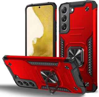 ETUI PANCERNE SAMSUNG GALAXY S22 + CASE CZERWONY WZMOCNIONY WYTRZYMAŁY