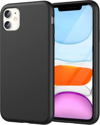 ETUI POKROWIEC DO APPLE IPHONE 11 6.1" CZARNE SILIKONOWE SOLIDNE A2111