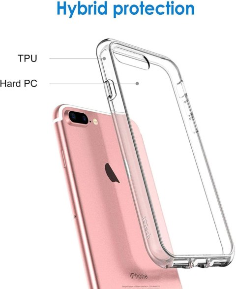 ETUI POKROWIEC DO APPLE IPHONE 8 PLUS/ 7 PLUS BEZBARWNE SILIKONOWE PLECKI