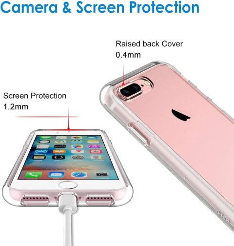 ETUI POKROWIEC DO APPLE IPHONE 8 PLUS/ 7 PLUS BEZBARWNE SILIKONOWE PLECKI