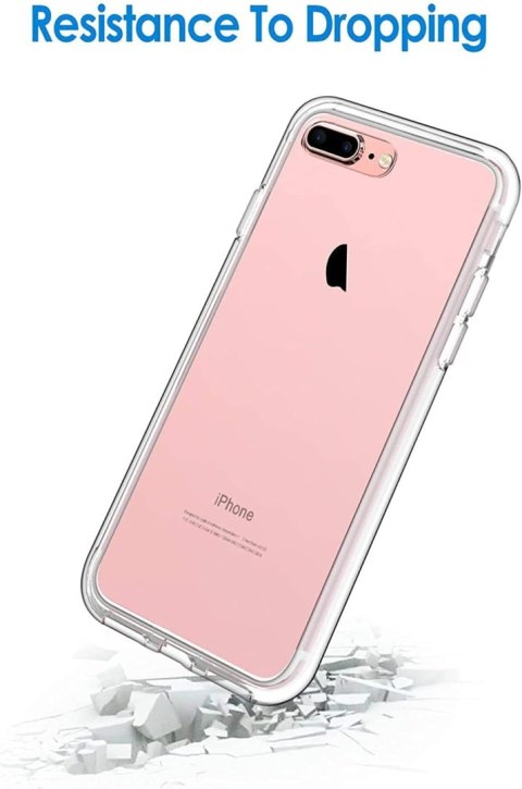 ETUI POKROWIEC DO APPLE IPHONE 8 PLUS/ 7 PLUS BEZBARWNE SILIKONOWE PLECKI