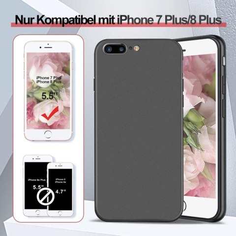 ETUI SILIKONOWE CZARNE APPLE IPHONE 8 Plus/ 7 Plus