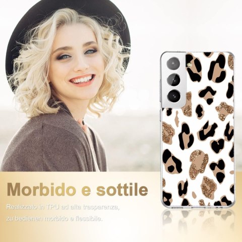 ETUI SILIKONOWE DO SAMSUNG GALAXY S22 WZÓR ZWIERZĘCY LEOPARD SM-S901