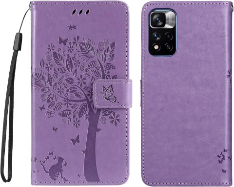 ETUI Z KLAPKĄ FIOLETOWE +2x SZKŁO HARTOWANE XIAOMI REDMI NOTE 11 PRO/PRO+ ETUI Z KLAPKĄ FIOLETOWE +2x SZKŁO HARTOWANE XIAOMI REDMI NOTE 11 PRO/PRO+