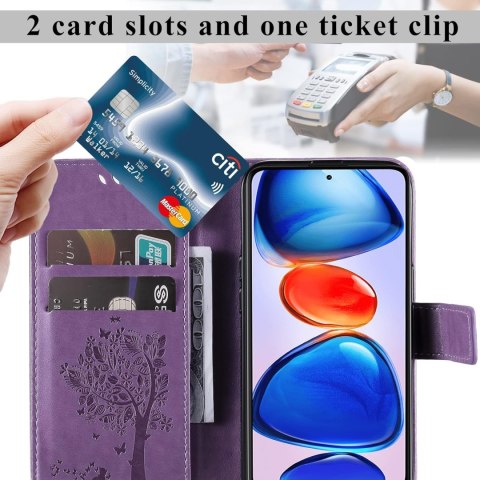 ETUI Z KLAPKĄ FIOLETOWE +2x SZKŁO HARTOWANE XIAOMI REDMI NOTE 11 PRO/PRO+ ETUI Z KLAPKĄ FIOLETOWE +2x SZKŁO HARTOWANE XIAOMI REDMI NOTE 11 PRO/PRO+