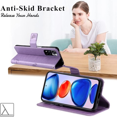 ETUI Z KLAPKĄ FIOLETOWE +2x SZKŁO HARTOWANE XIAOMI REDMI NOTE 11 PRO/PRO+ ETUI Z KLAPKĄ FIOLETOWE +2x SZKŁO HARTOWANE XIAOMI REDMI NOTE 11 PRO/PRO+