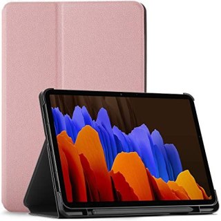 ETUI Z KLAPKĄ TABLET SAMSUNG GALAXY TAB S7+ 5G CASE RÓŻOWY + RYSIK SM-T970