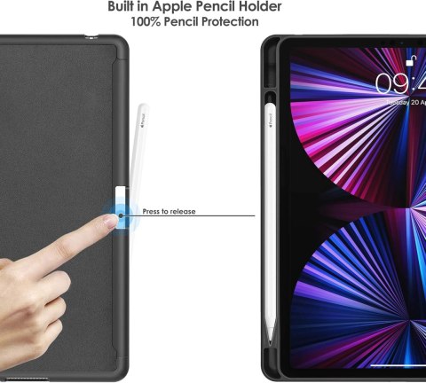 ETUI Z KLAPKĄ ZAMYKANE TABLET APPLE IPAD PRO 12.9" 2021 CASE CZERWONY