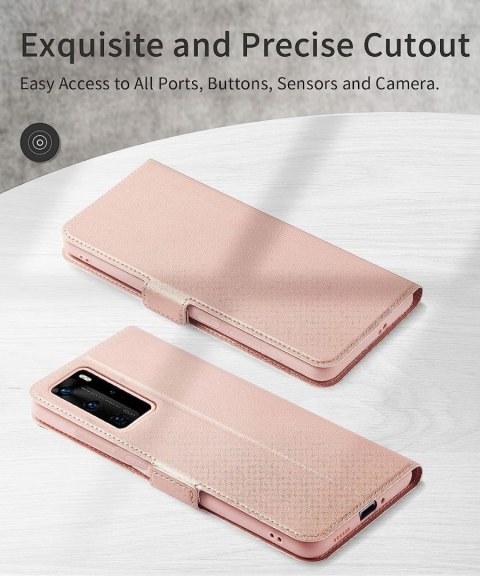 ETUI ZAMYKANE RÓŻOWE HUAWEI P40 PRO