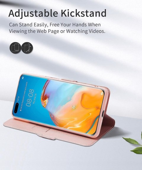 ETUI ZAMYKANE RÓŻOWE HUAWEI P40 PRO