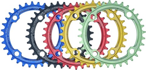 ZĘBATKA PRZEDNIA ROWEROWA CZERWONA 104mm 38T MTB