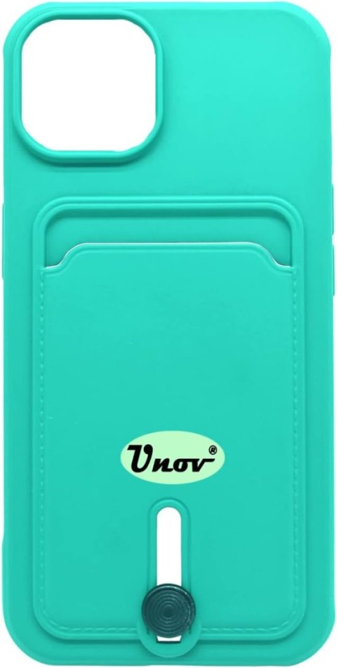 ETUI DO APPLE IPHONE 14 PRO MAX 6.7" TURKUSOWE SILIKONOWE +MIEJSCE NA KARTY