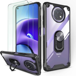 ETUI XIAOMI REDMI NOTE 9T PRZEZROCZYSTY TYŁ WZMOCNIONA RAMKA +2x SZKŁO