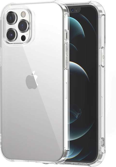 ETUI OCHRONNE CASE APPLE IPHONE 12 PRO PRZEZROCZYSTE SILIKONOWE WZMOCNIONE