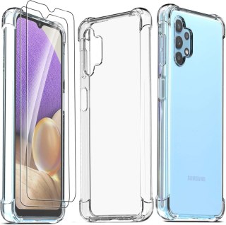 ETUI SILIKONOWE SAMSUNG GALAXY A32 5G/M32 5G 2x SZKŁO HARTOWANE