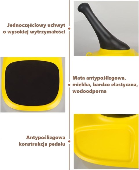 SANKI PLASTIKOWE DLA DZIECI ŚLIZG JABŁUSZKO ŻÓŁTE JEDNOCZĘŚCIOWE 52CM 3+