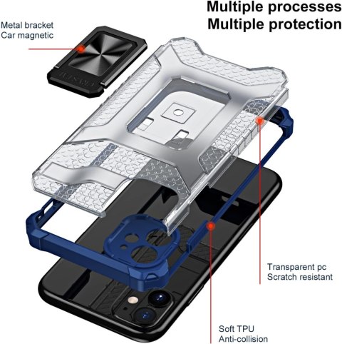 ZESTAW ETUI APPLE IPHONE 11 6.1' NIEBIESKIE PANCERNE +1x SZKŁO HARTOWANE