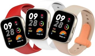 3x PASEK DO ZEGARKA XIAOMI REDMI WATCH 3 SILIKON BIAŁY CZERWONY BEŻOWY