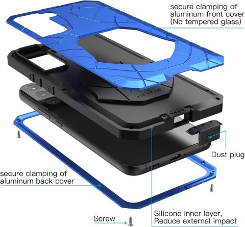 ETUI SAMSUNG GALAXY S22+ NIEBIESKIE BUMPER SOLIDNE WZMOCNIONE ETUI SAMSUNG GALAXY S22+ NIEBIESKIE BUMPER SOLIDNE WZMOCNIONE