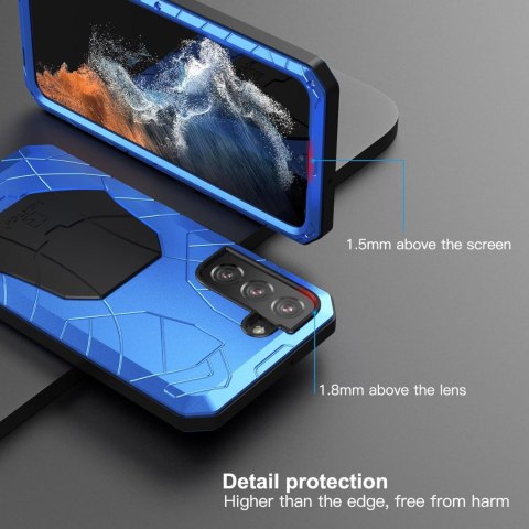 ETUI SAMSUNG GALAXY S22+ NIEBIESKIE BUMPER SOLIDNE WZMOCNIONE ETUI SAMSUNG GALAXY S22+ NIEBIESKIE BUMPER SOLIDNE WZMOCNIONE