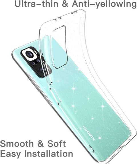 ETUI SILIKONOWE GLITTER XIAOMI REDMI NOTE 10 2X SZKŁO