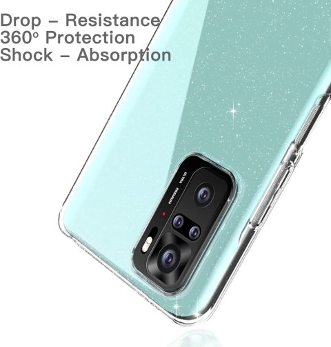 ETUI SILIKONOWE GLITTER XIAOMI REDMI NOTE 10 2X SZKŁO