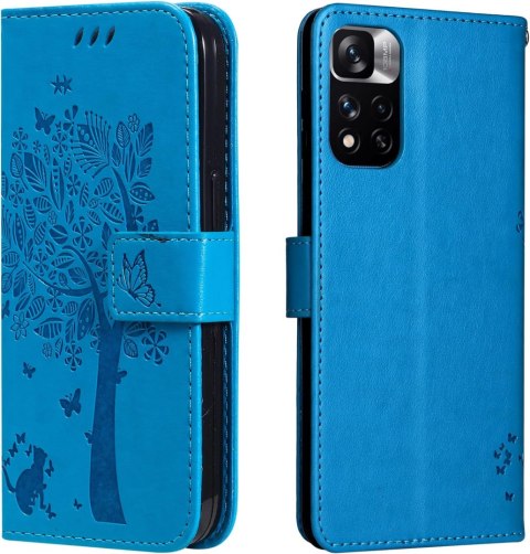 ETUI Z KLAPKĄ NIEBIESKIE XIAOMI REDMI NOTE 11 PRO/PRO+ 2x SZKŁO HARTOWANE