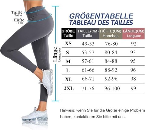 LEGGINSY DAMSKIE DŁUGIE SZARE FITNESS SPORT ROZMIAR XXL