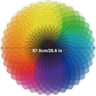 OKRĄGŁA TEKTUROWA TĘCZOWA UKŁADANKA EDUKACYJNA 1000 SZTUK 12+