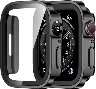 2X ETUI APPLE IWATCH SERII 6/5/4/SE 44mm CZARNE OCHRONA EKRANU WYTRZYMAŁE