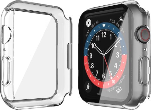 2X ETUI APPLE IWATCH SERII 7 41mm PRZEZROCZYSTE OCHRONA EKRANU WYTRZYMAŁE