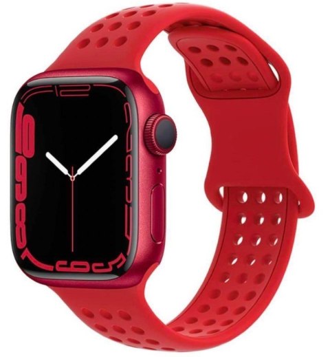 2xPASEK DO ZEGARKA APPLE WATCH 1/2/3/4/5/6/7/8/9/SE 38/40/41mm CZERWONY RÓŻ