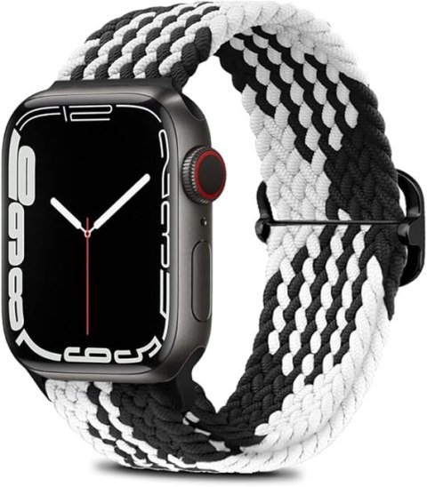 BRANSOLETA DO APPLE WATCH 1/2/3/4/5/6/7/8/9/SE 38/40/41mm CZARNO-BIAŁA