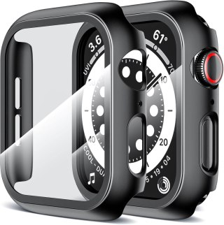 2X ETUI APPLE IWATCH SERII 6/5/4/SE 40MM CZARNA RAMKA OCHRONA EKRANU