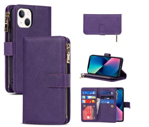 ETUI APPLE IPHONE 13 FIOLETOWE PORTFEL NA ZAMEK ZAMYKANE MIEJSCE NA KARTY ETUI APPLE IPHONE 13 FIOLETOWE PORTFEL NA ZAMEK ZAMYKANE MIEJSCE NA KARTY