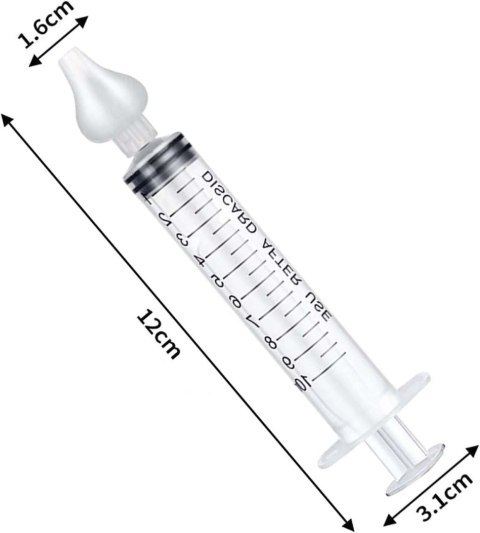 4x STRZYKAWKA DO PŁUKANIA NOSA DLA DZIECI ASPIRATOR 10ml