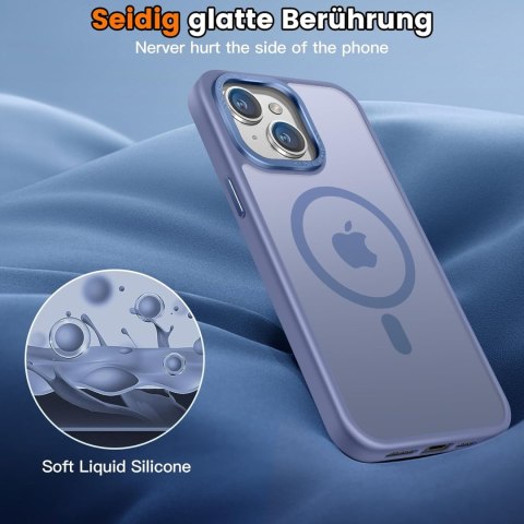 ETUI APPLE IPHONE 14 GRANATOWE PÓŁPRZEZROCZYSTE PLECKI MAGSAFE OCHRONNE ETUI APPLE IPHONE 14 GRANATOWE PÓŁPRZEZROCZYSTE PLECKI MAGSAFE OCHRONNE