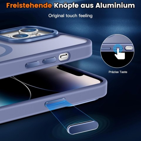 ETUI APPLE IPHONE 14 GRANATOWE PÓŁPRZEZROCZYSTE PLECKI MAGSAFE OCHRONNE ETUI APPLE IPHONE 14 GRANATOWE PÓŁPRZEZROCZYSTE PLECKI MAGSAFE OCHRONNE