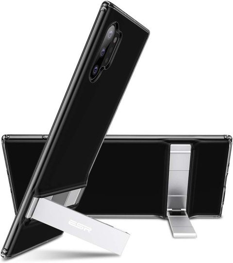 ETUI SAMSUNG GALAXY NOTE 10+ SZARE TRANSPARENTNE Z PODSTAWKĄ SREBRNĄ ETUI SAMSUNG GALAXY NOTE 10+ SZARE TRANSPARENTNE Z PODSTAWKĄ SREBRNĄ