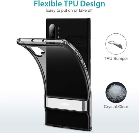 ETUI SAMSUNG GALAXY NOTE 10+ SZARE TRANSPARENTNE Z PODSTAWKĄ SREBRNĄ ETUI SAMSUNG GALAXY NOTE 10+ SZARE TRANSPARENTNE Z PODSTAWKĄ SREBRNĄ