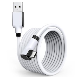 KABEL USB 3.0 USB-C OCULUS QUEST 1/2/PC/ STEAM VR 5 Gbit/s BIAŁY 5m