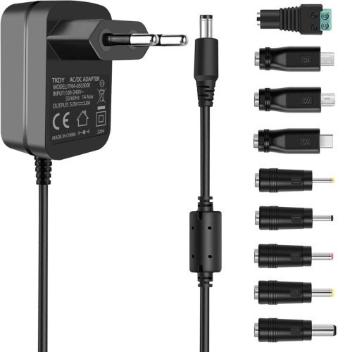 ZASILACZ CENTRALNY ADAPTER 10 RÓŻNYCH KOŃCÓWEK Micro USB Mini USB USB C