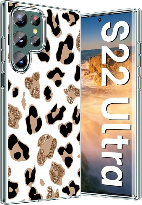 ETUI SAMSUNG GALAXY S22 ULTRA BIAŁE CENTKI LAMPARTA OCHRONNE SOLIDNE ETUI SAMSUNG GALAXY S22 ULTRA BIAŁE CENTKI LAMPARTA OCHRONNE SOLIDNE