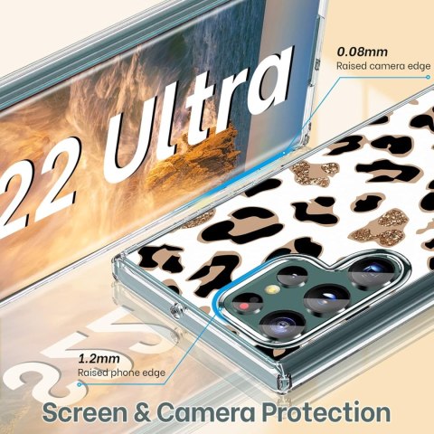 ETUI SAMSUNG GALAXY S22 ULTRA BIAŁE CENTKI LAMPARTA OCHRONNE SOLIDNE ETUI SAMSUNG GALAXY S22 ULTRA BIAŁE CENTKI LAMPARTA OCHRONNE SOLIDNE