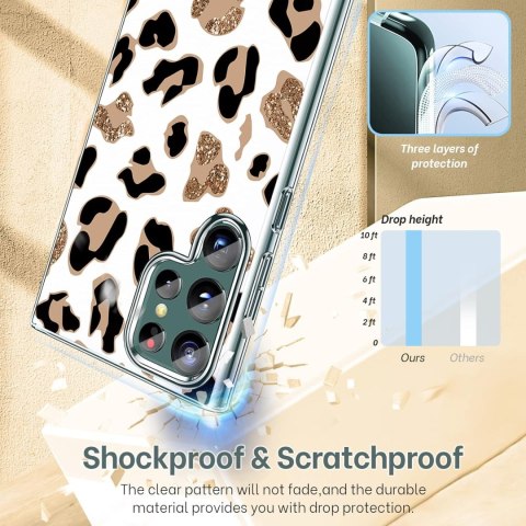 ETUI SAMSUNG GALAXY S22 ULTRA BIAŁE CENTKI LAMPARTA OCHRONNE SOLIDNE ETUI SAMSUNG GALAXY S22 ULTRA BIAŁE CENTKI LAMPARTA OCHRONNE SOLIDNE