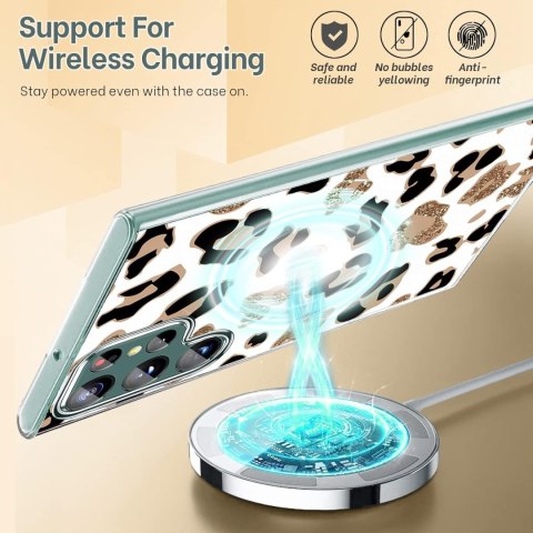 ETUI SAMSUNG GALAXY S22 ULTRA BIAŁE CENTKI LAMPARTA OCHRONNE SOLIDNE ETUI SAMSUNG GALAXY S22 ULTRA BIAŁE CENTKI LAMPARTA OCHRONNE SOLIDNE