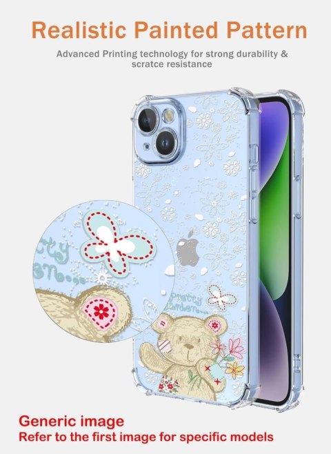 ETUI VIVO X90 PRO PRZEZROCZYSTE MIŚ BIAŁE WYTŁACZANE KWIATKI WYSOKA OCHRONA ETUI VIVO X90 PRO PRZEZROCZYSTE MIŚ BIAŁE WYTŁACZANE KWIATKI WYSOKA OCHRONA