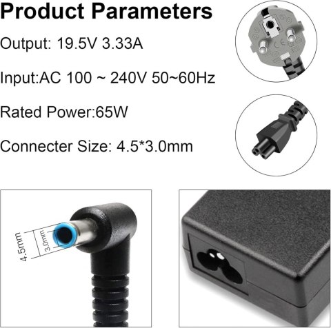 ZASILACZ ŁADOWARKA LAPTOP HP Pavilion Probook Chromebook 19,5V 3,33A 65W